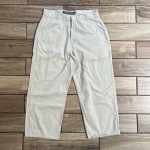 Vintage Levi's SilverTab Baggy Zip Cargo Double Knee Pant Khaki 36x29 90s unique